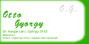 otto gyorgy business card